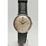 A GENTS 'OMEGA CONSTELLATION' WRISTWATCH, automatic movement, round silver dial signed 'Omega