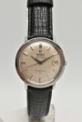 A GENTS 'OMEGA CONSTELLATION' WRISTWATCH, automatic movement, round silver dial signed 'Omega