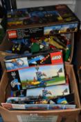 TWO BOXES OF LEGO, to include boxes for sets 8859, 8844 (x2), Star Wars Droid Fighter 7111, and
