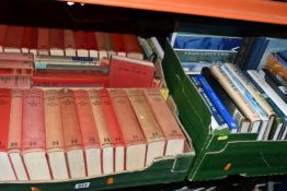 FOUR BOXES OF BOOKS - MOSTLY TOPOGRAPHICAL, to include 43 volumes of 'The Kings England' by Arthur