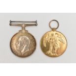 A WWI MEDAL AND VICTORY MEDAL, the WWI medal assigned to '2/LIEUT. W. KIRKPATRICK R.F.C' missing