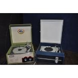 A DANSETTE SENATOR VINTAGE RECORD PLAYER and a Fidelity vintage record player (Both PAT fail due