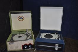 A DANSETTE SENATOR VINTAGE RECORD PLAYER and a Fidelity vintage record player (Both PAT fail due
