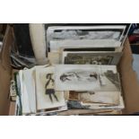 A BOX OF VINTAGE FAMILY PHOTOGRAPHS, largely first half of the twentieth century, with some