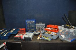 A COLLECTION OF TOOLS AND TOOLBOXES including an unopened Performance Rotary Hammer drill,