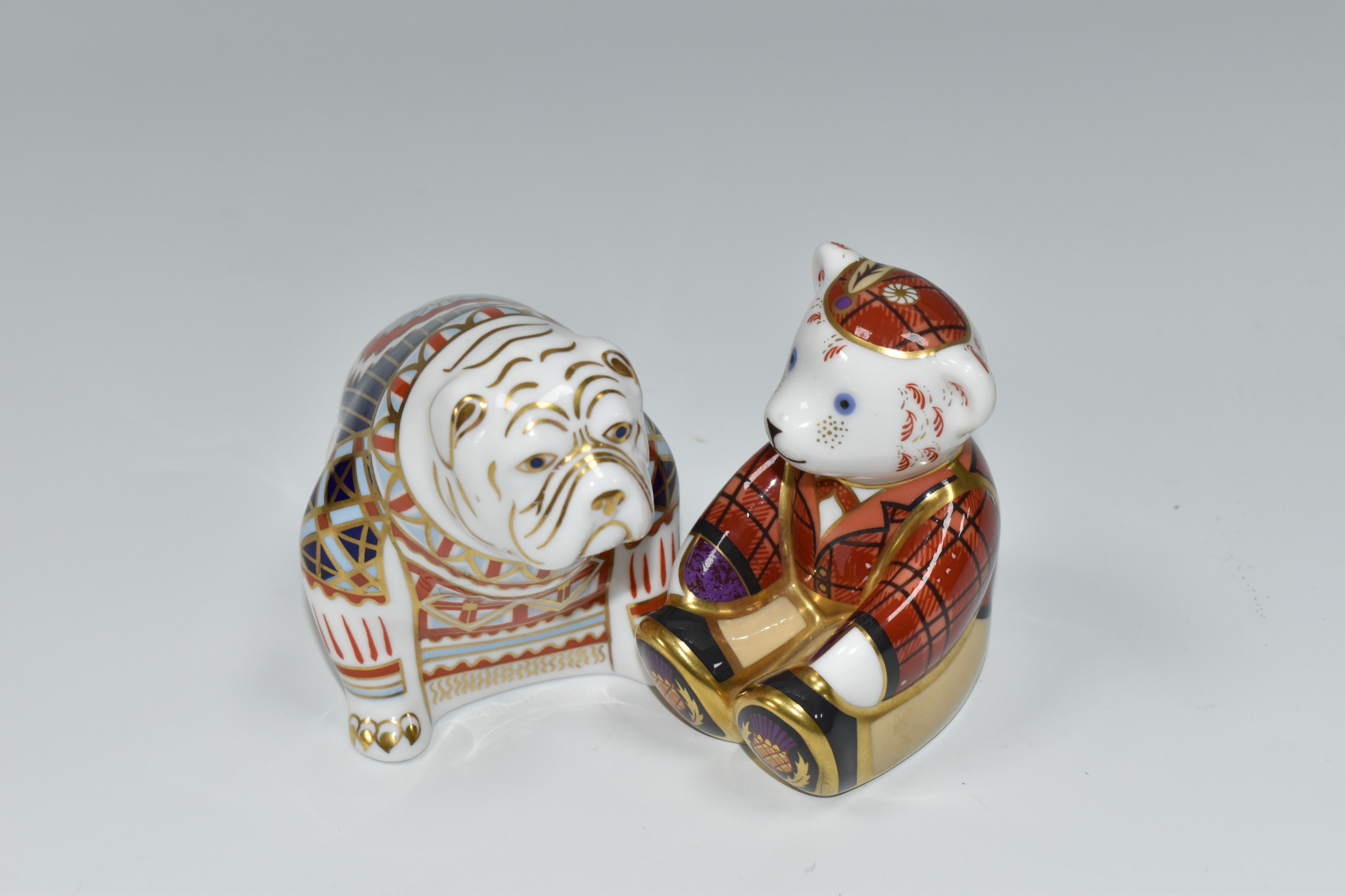 FIVE ROYAL CROWN DERBY PAPERWEIGHTS, comprising a King Charles Spaniel height 10cm, gold stopper ( - Image 4 of 7
