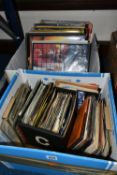 TWO BOXES OF RECORDS, to include approximately forty vinyl LPs including Queen Live Magic and