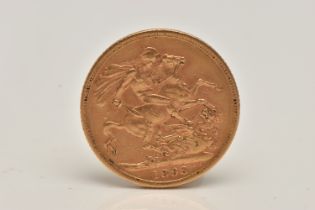 A FULL SOVEREIGN COIN, George and the Dragon 1898 Queen Victoria I, approximate gross weight 8