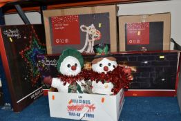 A GROUP OF LARGE BOXED CHRISTMAS DECORATIONS, to include 'Winter Wonderland' Comet rope light and