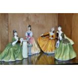 FOUR ROYAL DOULTON FIGURINES, comprising Fleur HN2368, Secret Thoughts HN2382, Alexandra HN3286