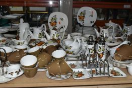 A MIDWINTER POTTERY 'ORANGES AND LEMONS' DINNER SERVICE, a large quantity of approximately one