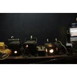 A SELECTION OF VINTAGE DJs LIGHTING EQUIPMENT including two Martin Rainbow (one bulb out), a