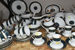 A ROYAL DOULTON 'CARLYLE' PATTERN DINNER SERVICE, comprising six coffee cans, six saucers, two