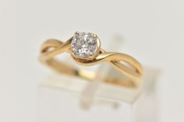 A 18CT GOLD SINGLE STONE 'THE FOREVER DIAMOND' RING, a round brilliant cut diamond, approximate