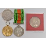 TWO COMMEMORATIVES AND TWO MEDALS, to include a cased 'Gibraltar 1947-1972' commemorative, a