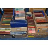 FOUR BOXES OF BOOKS containing approximately 130 miscellaneous titles in hardback and paperback