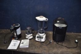 FOUR ITEMS OF KITCHEN ELECTRICALS comprising of a Kitchen Aid 5KFC3516 food chopper, a Kitchen Aid