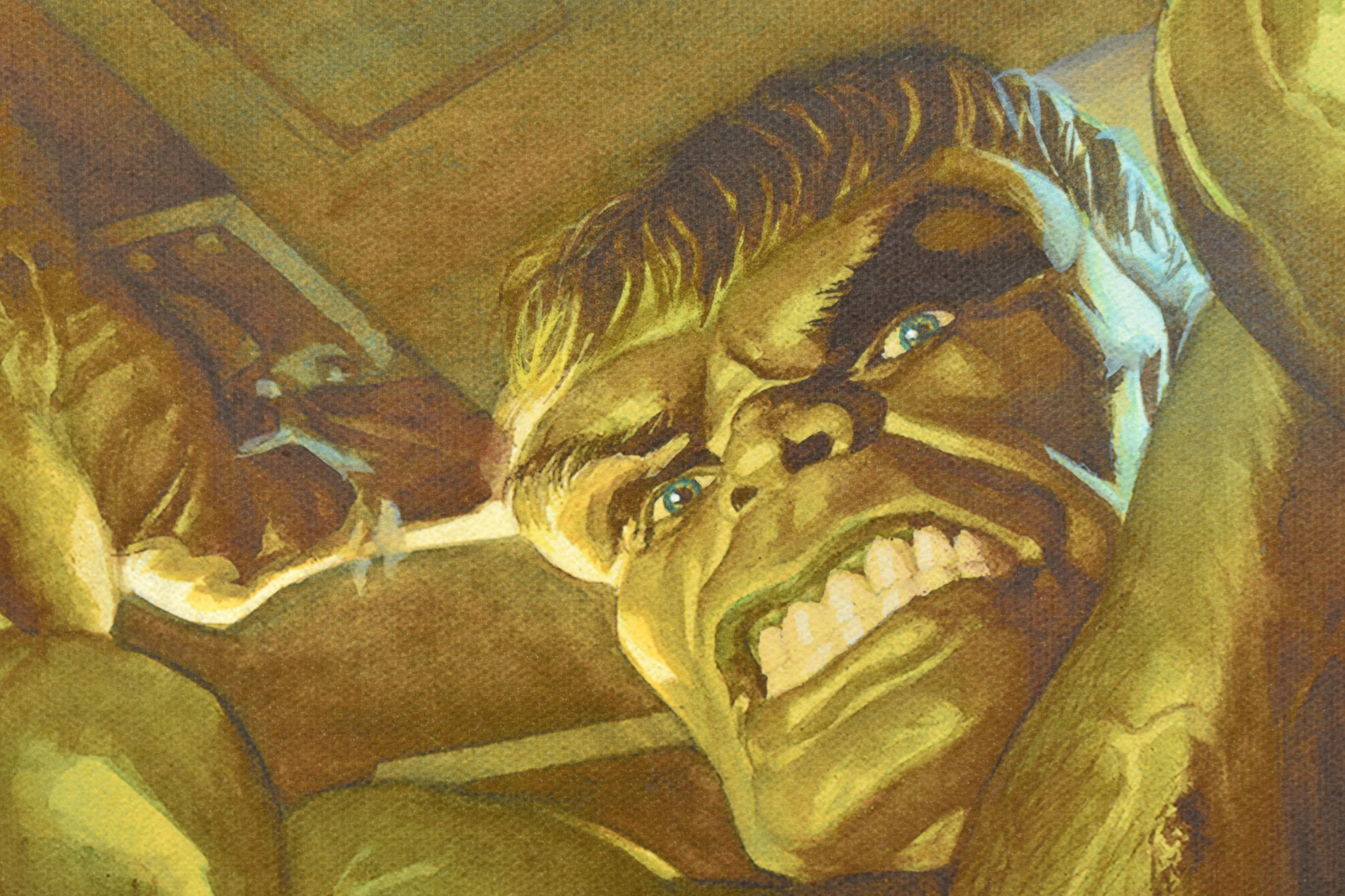 ALEX ROSS FOR MARVEL COMICS 'IMMORTAL HULK', an artist proof edition print on canvas, depicting Hulk - Image 3 of 8