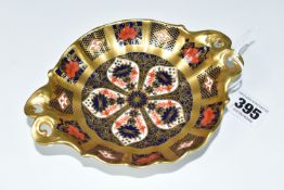 A ROYAL CROWN DERBY OLD IMARI - SOLID GOLD BAND 'DUCHESS' SWEET TRAY NO 2, 1128 pattern, the twin