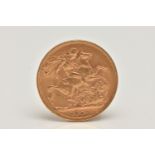 A FULL SOVEREIGN COIN, 1909 George and the Dragon, Edward VII, approximate gross weight 8 grams,