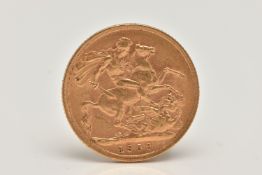 A FULL SOVEREIGN COIN, 1909 George and the Dragon, Edward VII, approximate gross weight 8 grams,