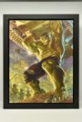 ALEX ROSS FOR MARVEL COMICS 'IMMORTAL HULK', an artist proof edition print on canvas, depicting Hulk