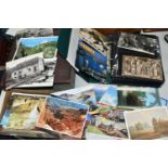 POSTCARDS Two Albums and One Box containing approximately 550* miscellaneous Postcards from the