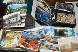 POSTCARDS Two Albums and One Box containing approximately 550* miscellaneous Postcards from the