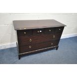 A STAG MINSTREL CHEST OF SIX DRAWERS, width 107cm x depth 47cm x height 72cm (condition report: