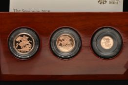 ROYAL MINT UNITED KINGDOM 3 COIN PROOF SOVEREIGN COLLECTION, to include a Full Sovereign, Half