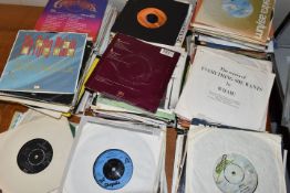 ONE BOX OF SINGLE RECORDS, approximately four hundred singles, to include artists Rod Stewart, Human