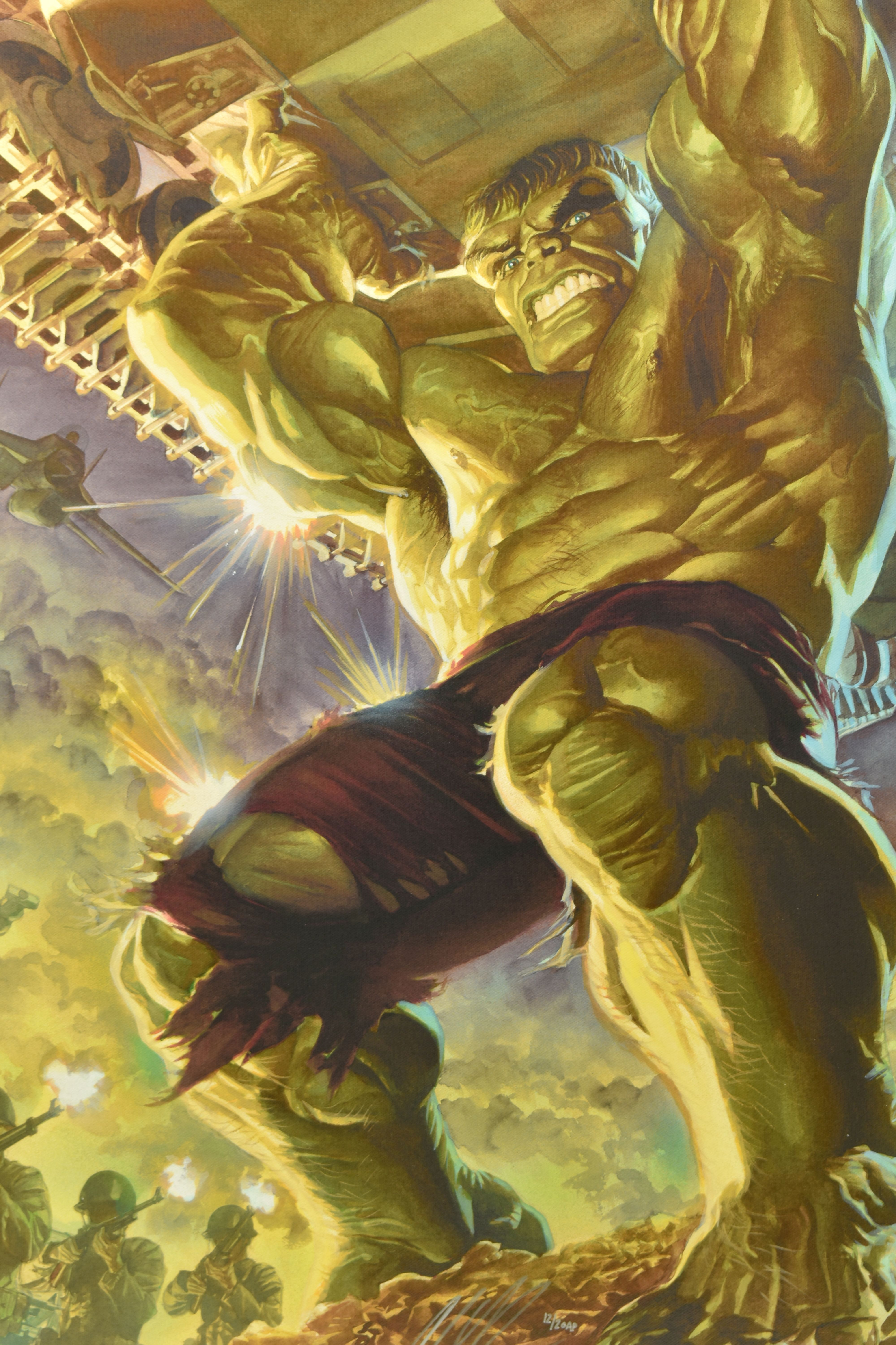 ALEX ROSS FOR MARVEL COMICS 'IMMORTAL HULK', an artist proof edition print on canvas, depicting Hulk - Image 2 of 8