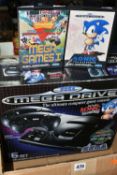 SEGA MEGA DRIVE CONSOLE BOXED, includes Sonic The Hedgehog and Mega Games I complete with their