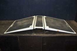 A FOLDING DISABILITY RAMP, open length 138cm (condition: used, ideal for a clean)