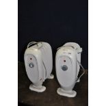 TWO DIMPLEX CHICO ELECTRIC OIL FILLED RADIATORS height 46cm (both PAT pass and working)