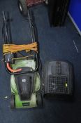 A CHALLENGE ELECTRIC LAWN MOWER with grass box