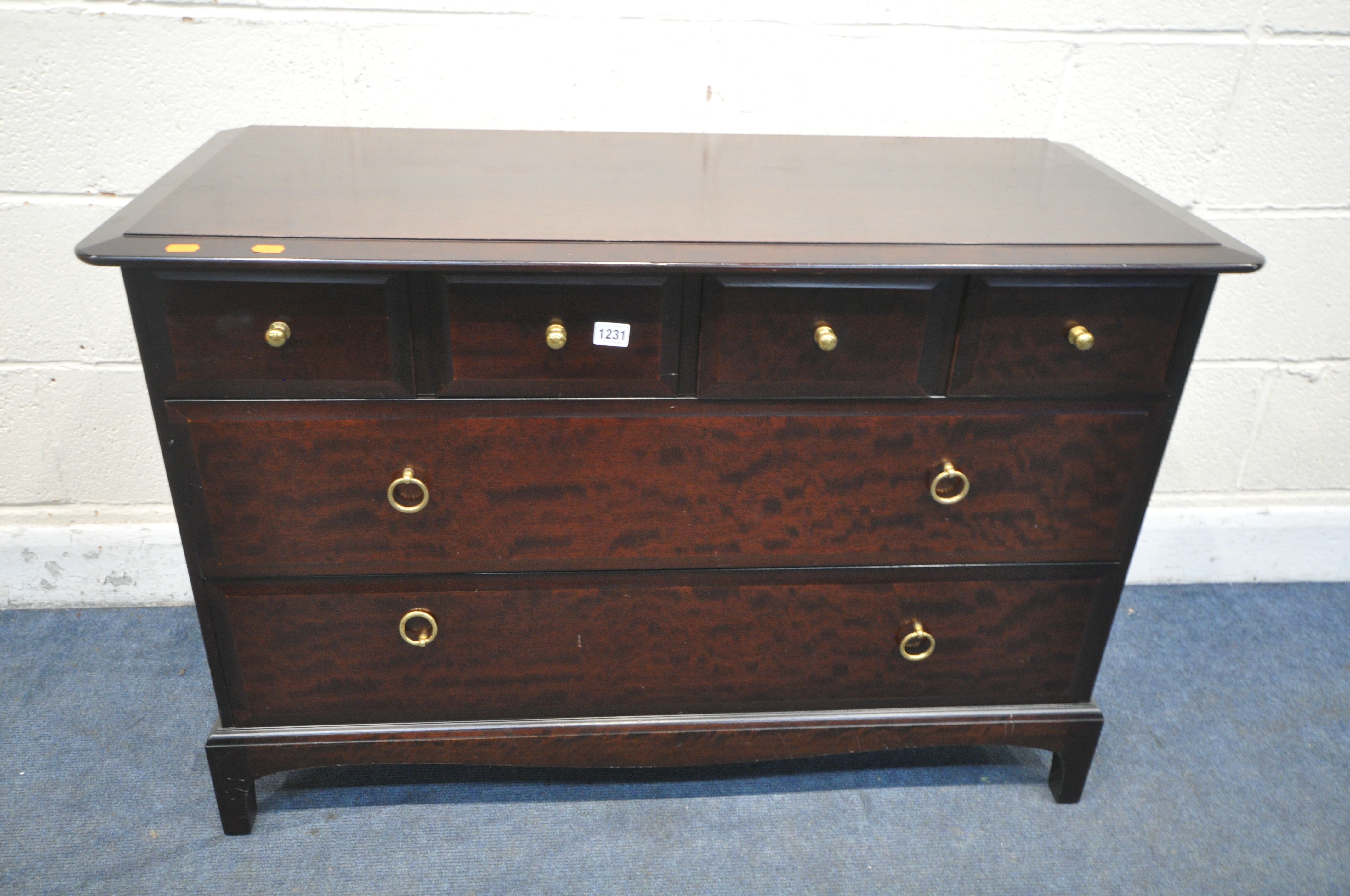 A STAG MINSTREL CHEST OF SIX DRAWERS, width 107cm x depth 47cm x height 72cm (condition report: - Image 2 of 2