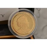 ROYAL AUSTRALIAN MINT 2019 DOUBLE PORTRAIT GOLD PROOF QUARTER OUNCE COIN, Ian Rank Broadley and Jody