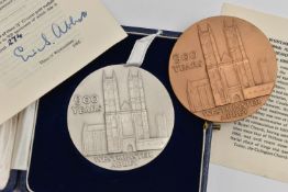 TWO WESTMINSTER COMMEMORATIVE MEDALS, the first a cased silver 900th anniversary medal, hallmarked