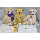 THREE STEIFF COLLECTORS TEDDY BEARS, comprising 'Help For Heroes' bear, with certificate, 'Diamond