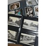 TWO POSTCARD ALBUMS, album one contains approximately 184 postcards, mainly of various locales in