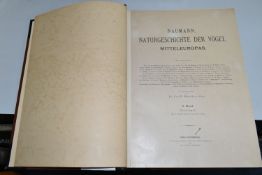 NAUMANN; J, Naturgeschichte der Vogel Mitteluropas, Band V (Raubvogel) 1898-99 Folio, i-iv, 334pp,