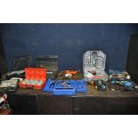 A COLLECTION OF HAND AND POWER TOOLS including a Workzone Hammer Drill (PAT pass and working), a