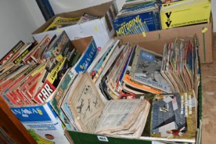 FOUR BOXES OF MAGAZINES containing a miscellaneous collection of mid-late 20th century magazines
