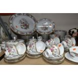 A NORITAKE 'ASIAN DREAM' PATTERN 2502 DINNER SET, comprising one large oval meat plate, a smaller