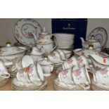 ROYAL DOULTON 'CANTON' PATTERN DINNERWARE, comprising a celebration cake plate, ten dinner plates (