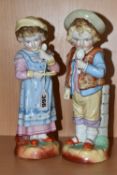 TWO CONTINENTAL PORCELAIN FIGURES OF CHILDREN, probably late nineteenth century German figures of