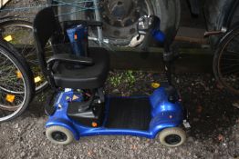 A BLUE STERLING LITTLE GEM MOBILITY SCOOTER, with charger (condition report: no key so untested,