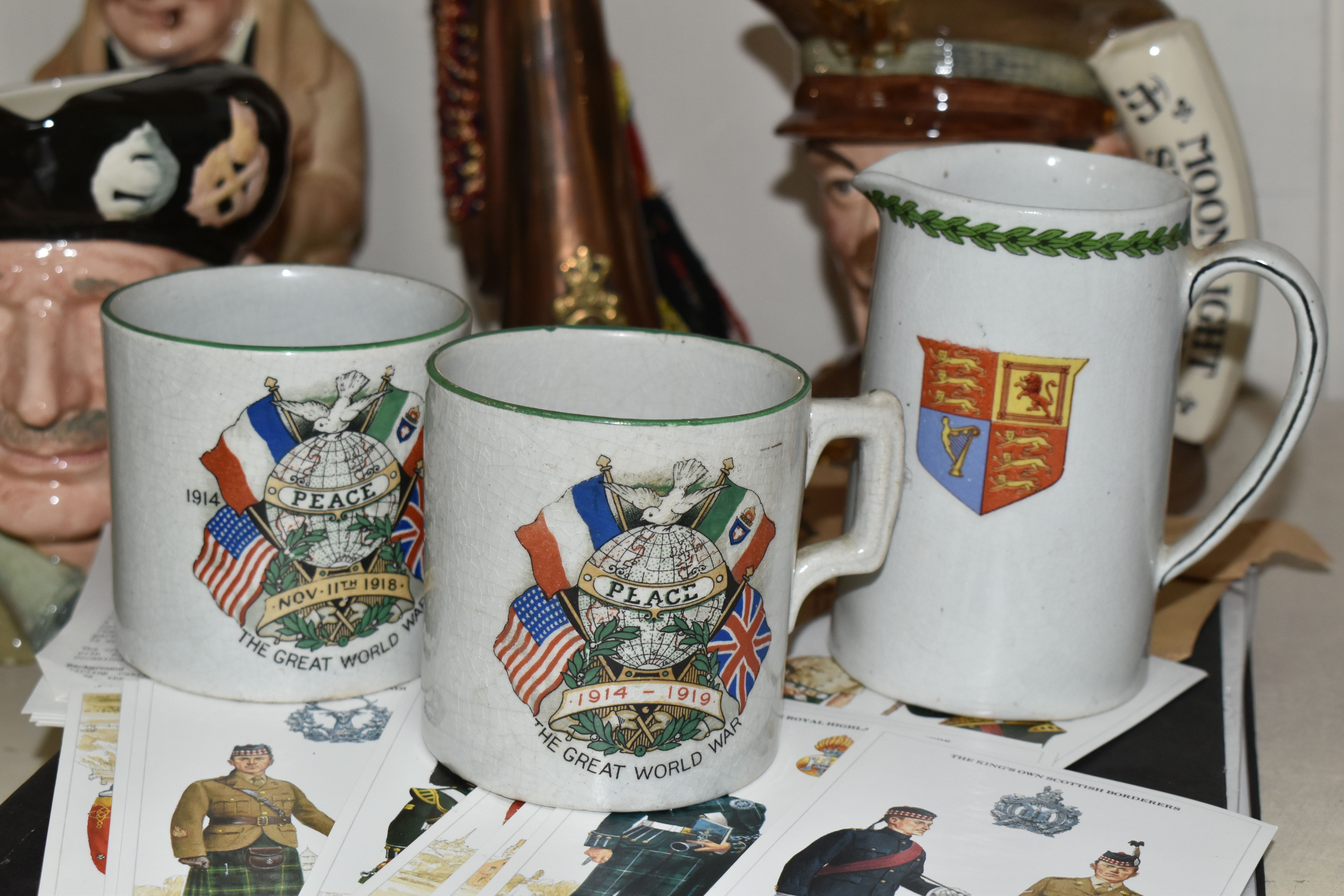 MILITARY INTEREST: CERAMICS, BUGLE AND REPRODUCED EPHEMERA RELATING TO THE TWO WORLD WARS, - Image 2 of 9