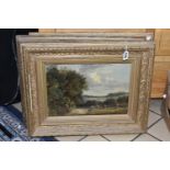 THREE LATE 19TH CENTURY UNSIGNED OIL PAINTINGS, comprising a post-harvest landscape scene, oil on